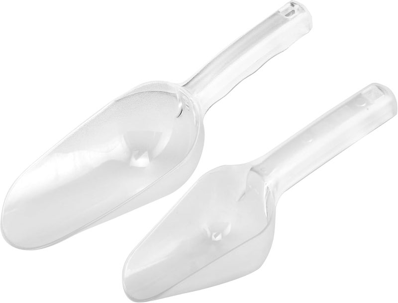 Clear Plastic Ice Scooper Set - 2 Pieces