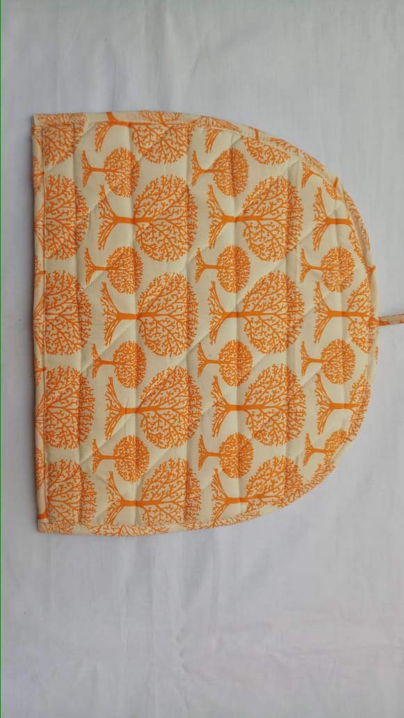 Malan Bai Mandala Tea Cozy Cover White Hand Block Winter Tea Cozy Cotton Tea Kettle Warmer Pot Cover Hot Coffee Cover Handamde Kitchen Décor Brand: Malan Bai - Image 1