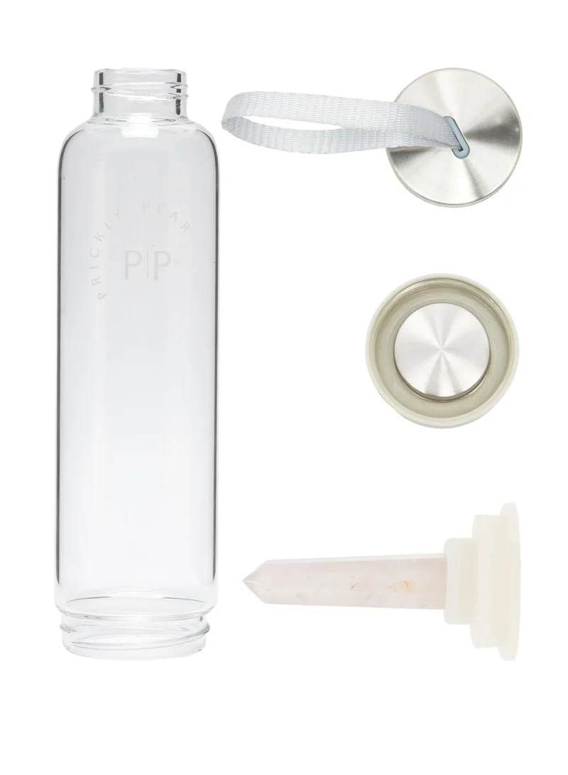 Prickly Pear Rose Quartz Interchangeable Crystal Water Bottle