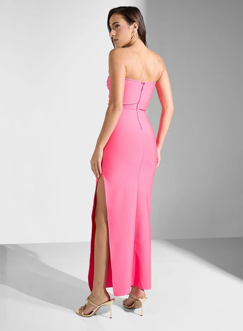 Ginger Boutique Strapless Cutout Maxi Dress