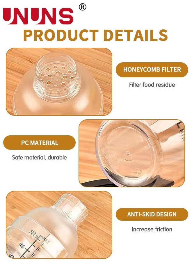 UNUNS Cocktail Shaker,3Pcs 700ml Martini Shaker,Anti-leakage Transparent PC Resin Milk Tea Drink Shaker For Kitchens,Bars,Coffee Shops,Hotels,Clubs  - Image 4