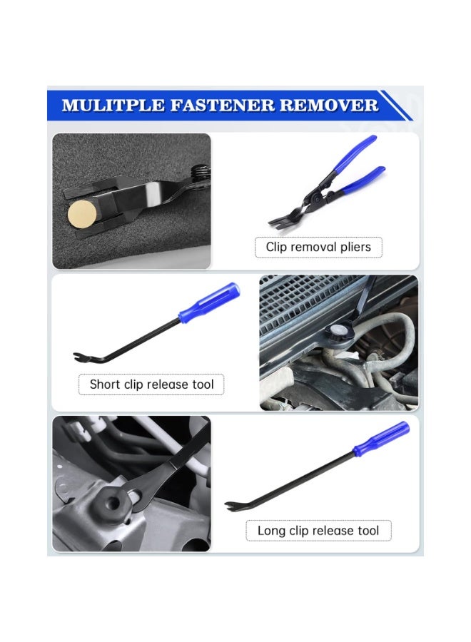 19 Pcs Auto Trim Removal Tool Set Clip Pliers Fastener Remover Pry Tool Kit for Car Panels Dashboards Doors Audio Radio - Image 5