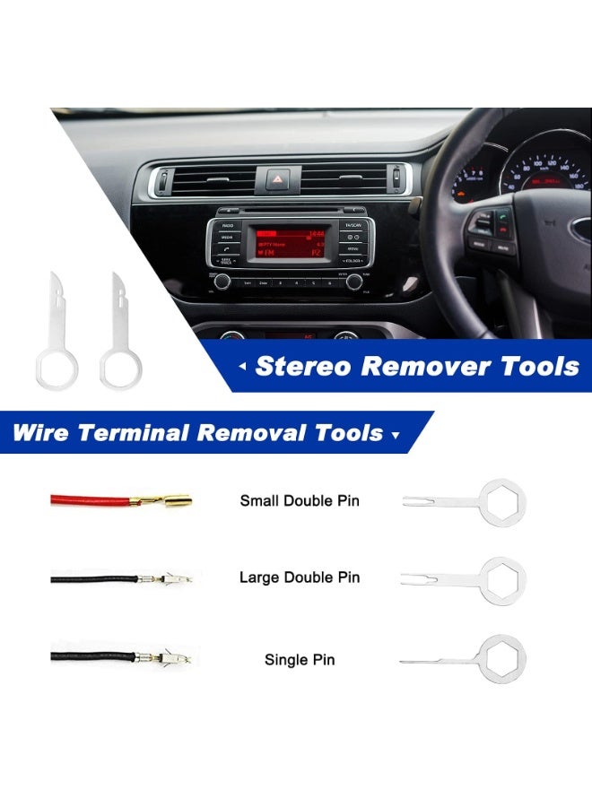 19 Pcs Auto Trim Removal Tool Set Clip Pliers Fastener Remover Pry Tool Kit for Car Panels Dashboards Doors Audio Radio - Image 4