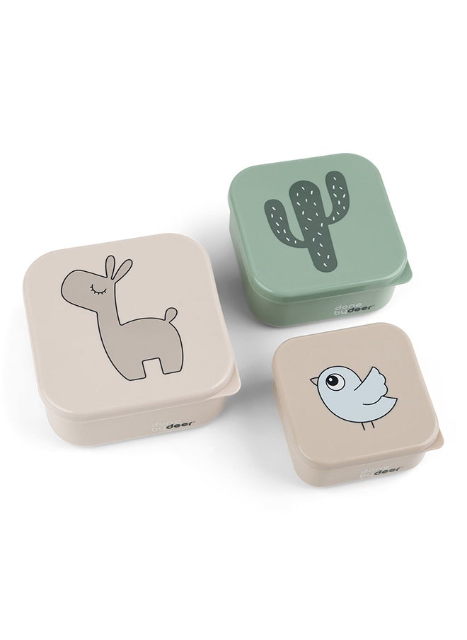 done by deer Snack Box Set 3 Pcs Lalee Sand Mix - Kids Lunch Containers For Snacks  - Image 1