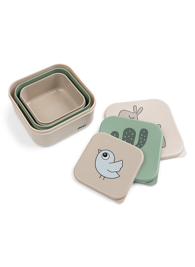done by deer Snack Box Set 3 Pcs Lalee Sand Mix - Kids Lunch Containers For Snacks  - Image 2