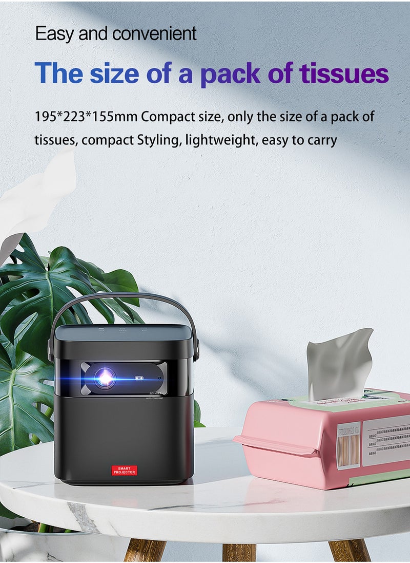 DLP Smart Projector M2 - Auto Focus - 15000mAh Battery - Support 150 Inches - Full HD 1080P - Wireless Projector with Dual-band WiFi - Portable Mobile Home Theater - Suitable for Games, Office, Movies