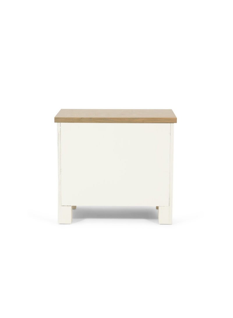 Pan Home Oakdale Nightstand With 2 Drawers Solid Oak - Natural/Gray  - Image 5