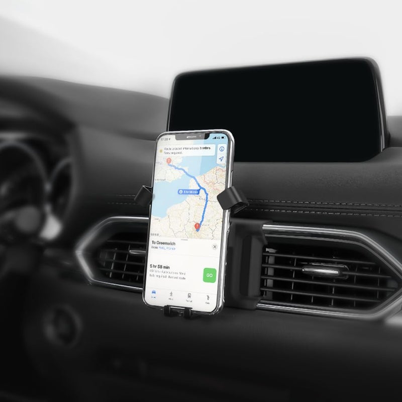 Beerte Phone Holder fit for Mazda CX-5 2017 2018 2019 2020 2021,Adjustable Air Vent,Car Dashboard Cell Phone Mount,Carbon Fiber Pattern Phone Mount fit for Any inches iPhone Samsung Smartphone Ready varied options - Image 4