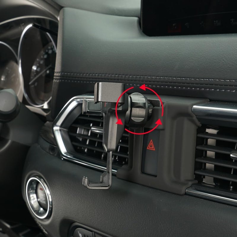 Beerte Phone Holder fit for Mazda CX-5 2017 2018 2019 2020 2021,Adjustable Air Vent,Car Dashboard Cell Phone Mount,Carbon Fiber Pattern Phone Mount fit for Any inches iPhone Samsung Smartphone Ready varied options - Image 5