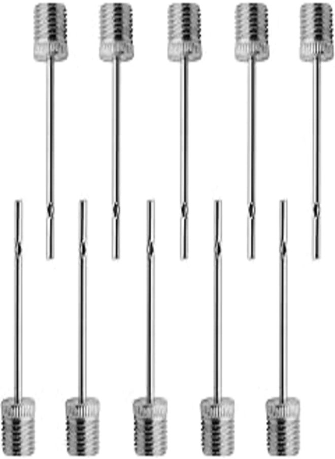 Generic Ball Pump Inflation Needle - Stainless Steel Air Pump Needles with - Ideal for Blowing Up Football, Basketball, Volleyball, and All Other Sports Balls (10 Pack) 
