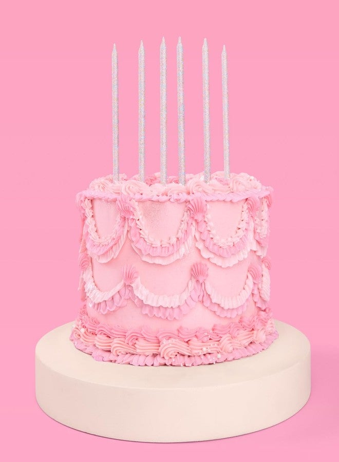 xo, Fetti 10 Iridescent Glitter Party Cake Candles Tall Thin - 10 Pcs | Bachelorette Party, Birthday Girl Gift, Fun Cake Decoration Supplies, Baby Shower, Cute Cupcake Topper - Image 2