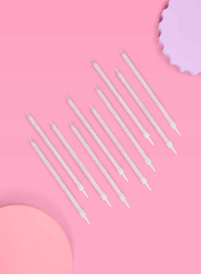 xo, Fetti 10 Iridescent Glitter Party Cake Candles Tall Thin - 10 Pcs | Bachelorette Party, Birthday Girl Gift, Fun Cake Decoration Supplies, Baby Shower, Cute Cupcake Topper - Image 4