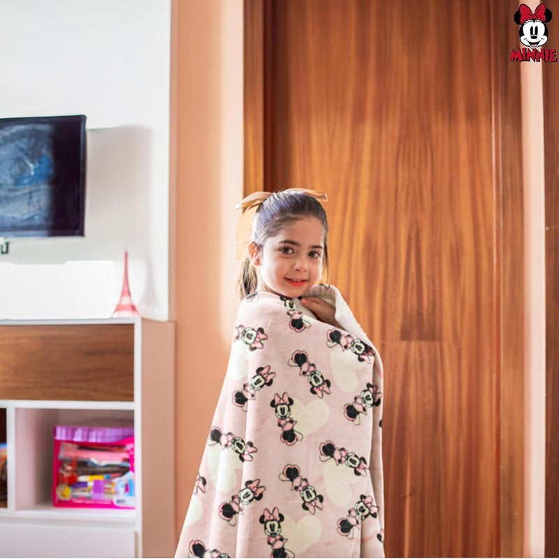 Cudlie Minnie Mouse Blanket  Minnie Mouse Throw Blanket  Minnie Mouse Baby Blanket Soft Plush Fleece  Pink Throw Rug 30 x 40  PinkWhite  Officially Licensed - Image 5
