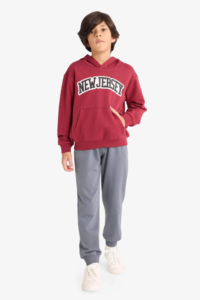 ديفاكتو Boy Printed Hoodie Sweatpants 2 Piece Set