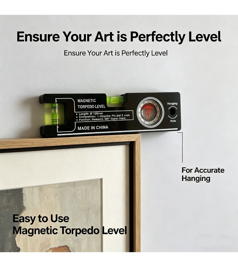 Black Magnetic Angle Measuring Level Mini Portable High Precision Anti Fall Home Use Leveling Tool - Image 3
