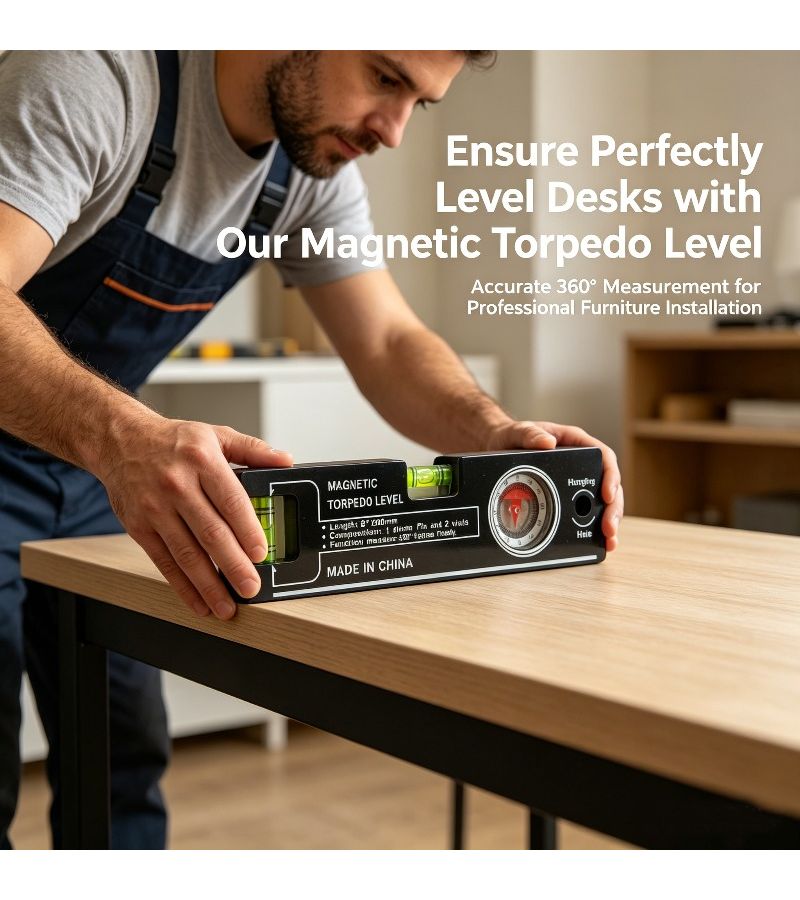 Black Magnetic Angle Measuring Level Mini Portable High Precision Anti Fall Home Use Leveling Tool - Image 5