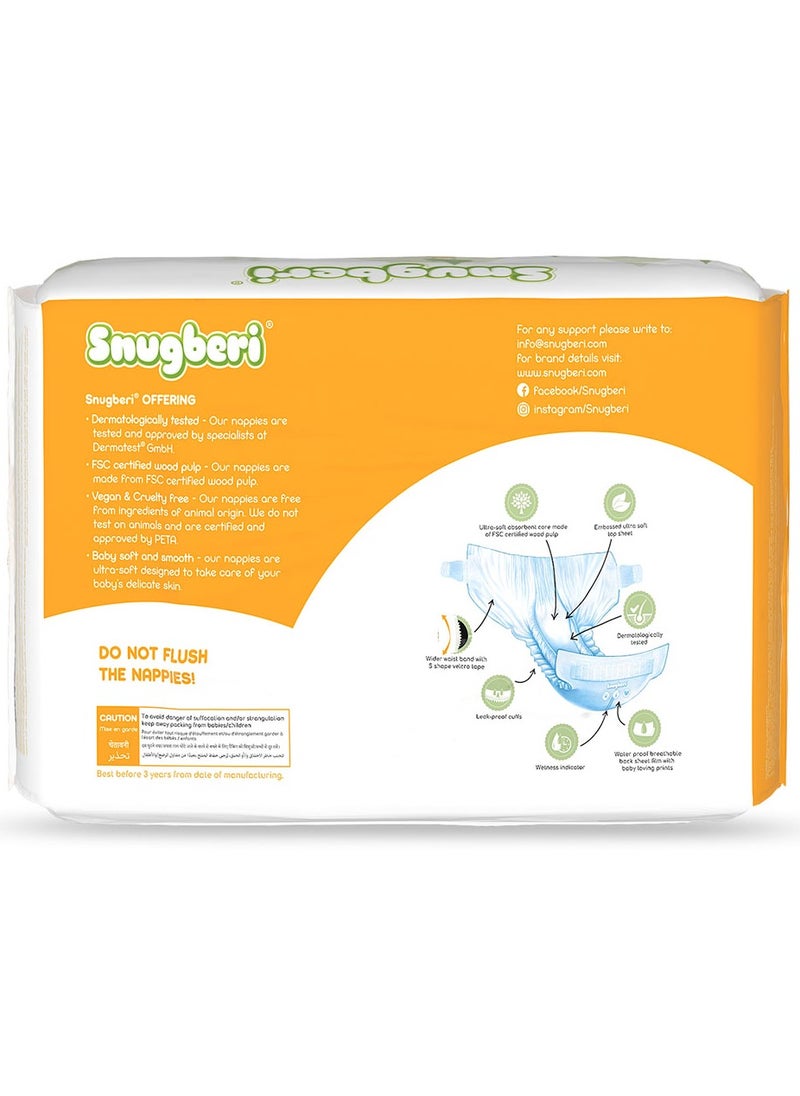 Snugberi - Premium Eco-Friendly Chlorine Free Feather Soft Printed Diapers Made Of Natural Wood Pulp With Wetness Indicator Size 3 Medium 6-9 Kg 28'S - Image 1