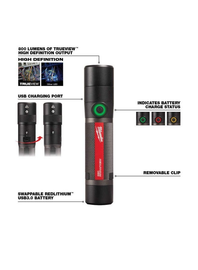 ميلواكي مصباح ميلووكي LED RCHRG FLSHLGHT 800L - Image 3
