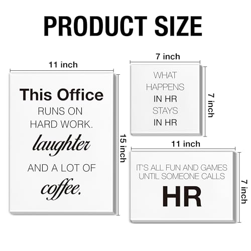 Nvhai HR Office Decor Human Resources Office Artwork Wall Decor Modern Human Resource Posters Set of 6 Framed Canvas, Funny HR Gifts - Image 2