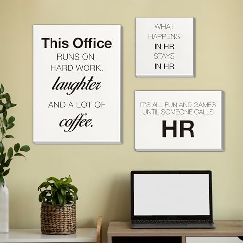 Nvhai HR Office Decor Human Resources Office Artwork Wall Decor Modern Human Resource Posters Set of 6 Framed Canvas, Funny HR Gifts - Image 5