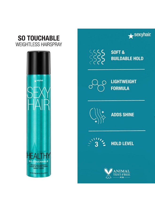 Sexy Hair - SexyHair Healthy So Touchable Weightless Hairspray, 9 Oz | Light Hold and Shine | All Hair Types - Image 1