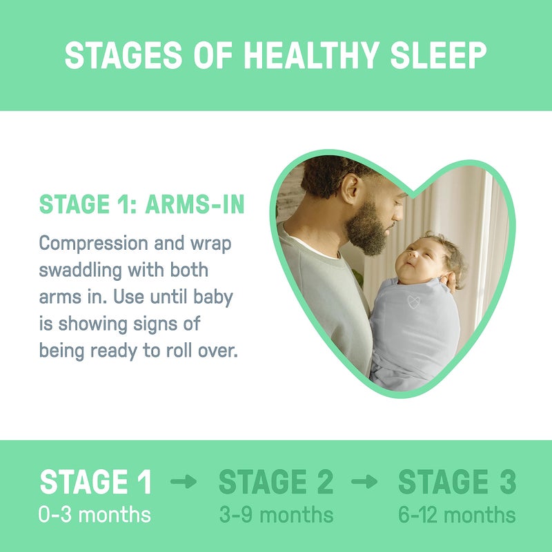 SwaddleMe by Ingenuity Original Swaddle - Size Small/Medium, 0-3 Months, 3-Pack (Lil Wild One) - Image 4