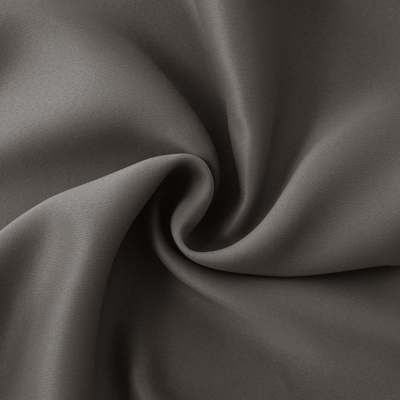 BGment Short Blackout Curtains 36 Inches Length - Rod Pocket Thermal Insulated Privacy Darkening Window Drapes for Kitchen Bedroom Bathroom Basement Camper  Grey  2 Panels  34 x 36 Inch - Image 5