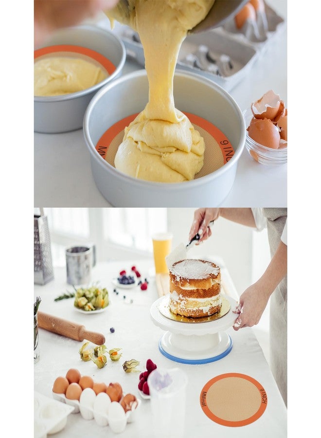 MMmat Silicone Baking Mats Set of 2 Round Non-Stick Reusable Air Fryer Linner - Best German Silicone - 12 inch - Image 4