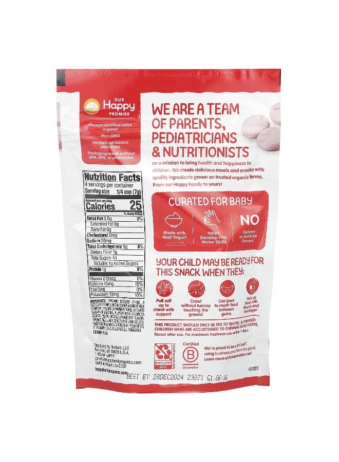 Happy Family Organics Happy Family Organics, Happy Baby, Organic Yogis, Freeze Dried Yogurt & Fruit Snacks, Strawberry, 1 oz (28 g)  - Image 2