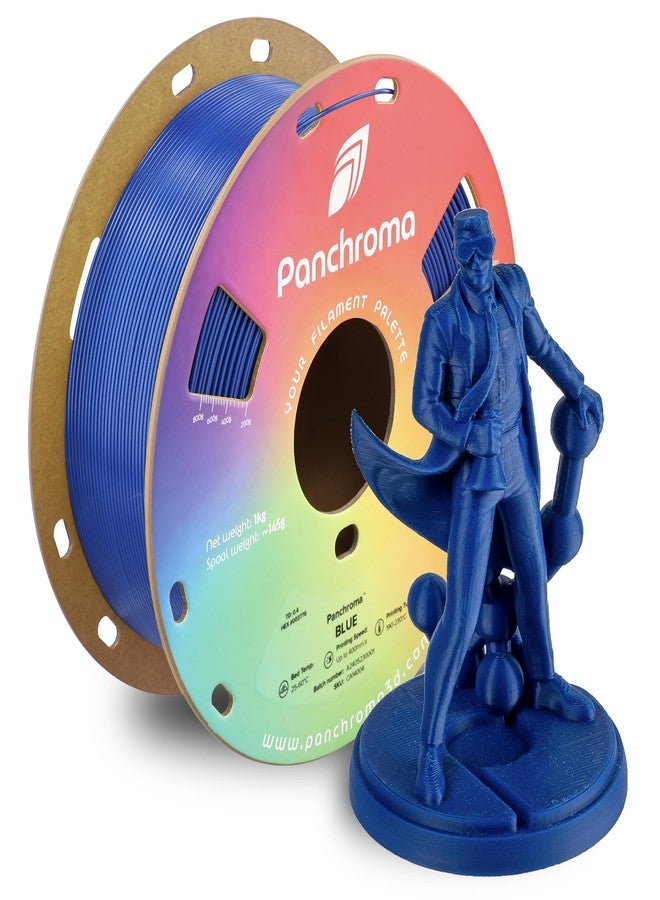 Polymaker Panchroma Blue Filament 1.75mm 1kg, Prints Better Than PLA - Panchroma 1.75 Blue 3D Printing Filament, Enables High Speed Printing, Compatible with Most 3D Printers - Image 1
