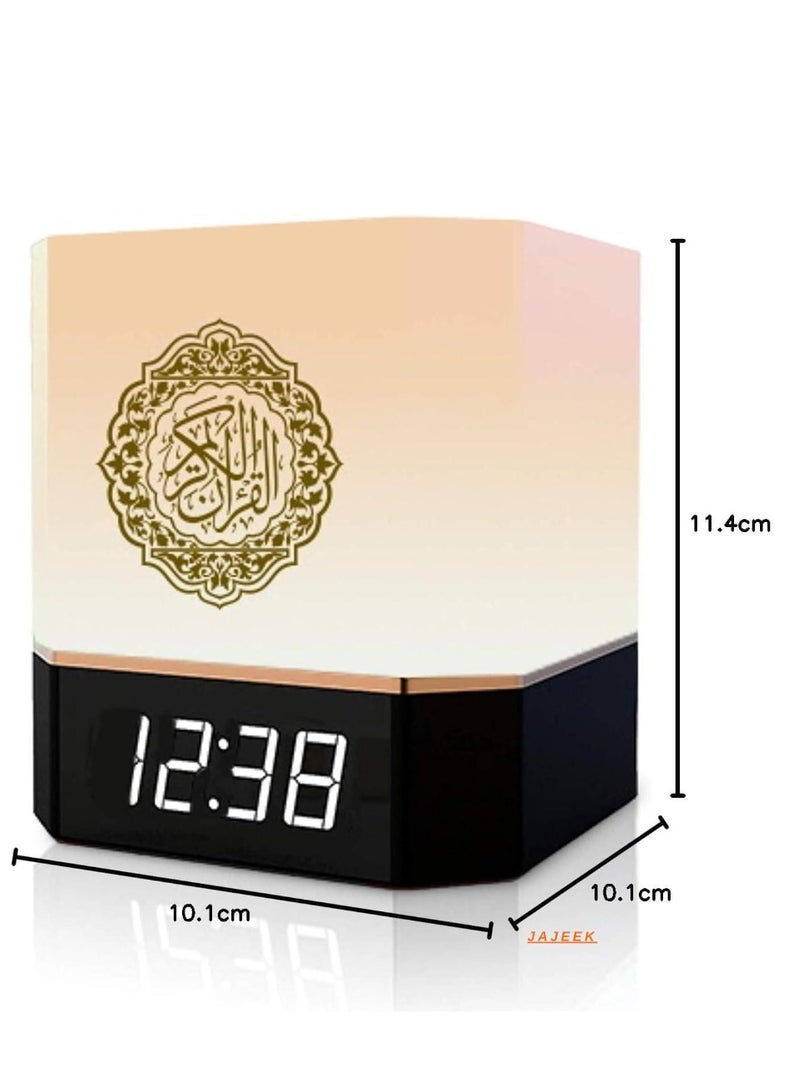 JAJEEK Full Quran Speaker with Lamp & Clock – 14 Language Translations, 18 Reciters, Azan Settings & Mobile App Control – Ideal Islamic Gift for All Ages by Maga Zone – Black - Image 2