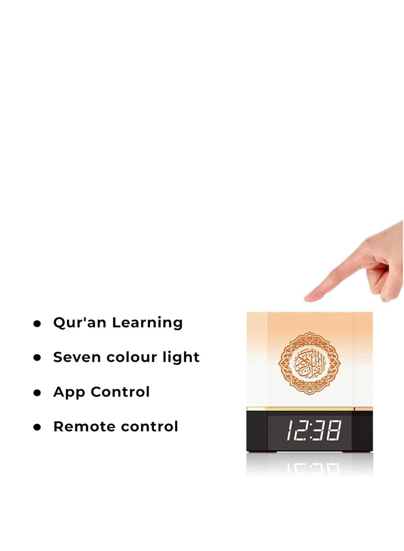 JAJEEK Full Quran Speaker with Lamp & Clock – 14 Language Translations, 18 Reciters, Azan Settings & Mobile App Control – Ideal Islamic Gift for All Ages by Maga Zone – Black - Image 5