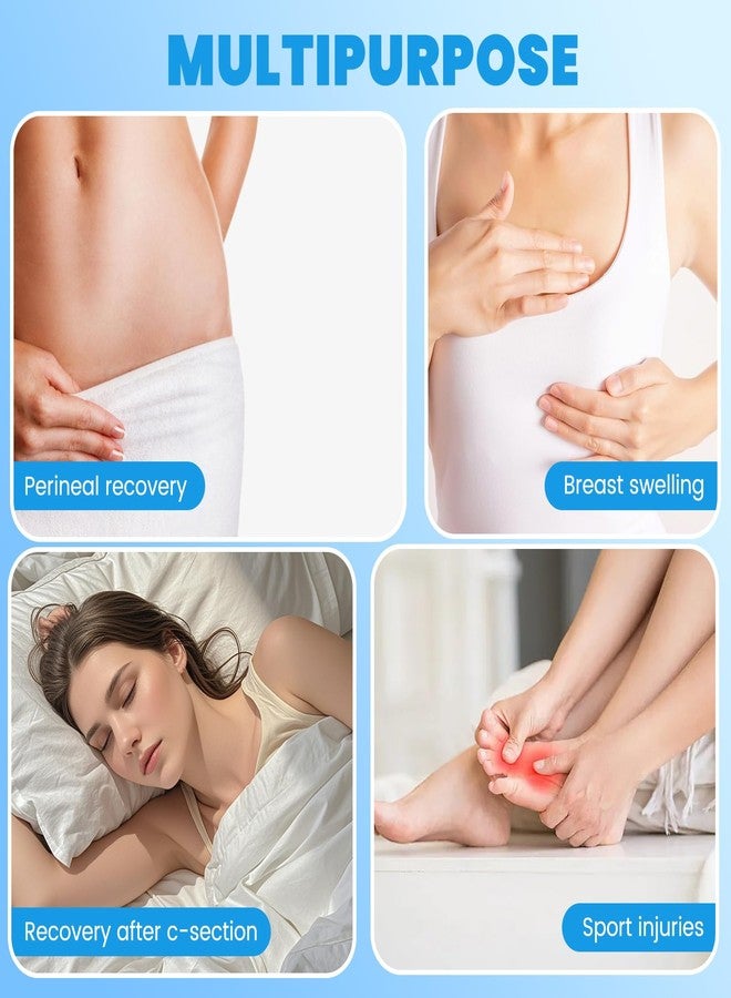 Cozeoa Reusable Postpartum Perineal Ice Pack - Hot & Cold Therapy Pads for Hemorrhoid Relief, Uterine Cramps, C-Section Recovery, Reduces Swelling - Hypoallergenic & Leak-Proof (Blue - Image 4