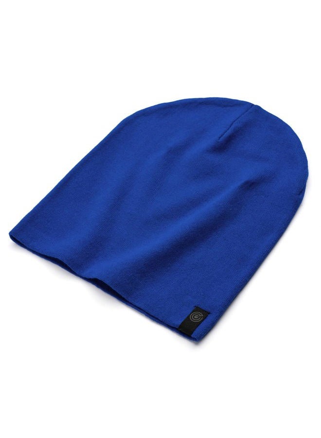 Revony Chemo Beanie Cap - Soft and Skin Friendly - 100% Cotton, Royal Blue, One Size-Medium - Image 1