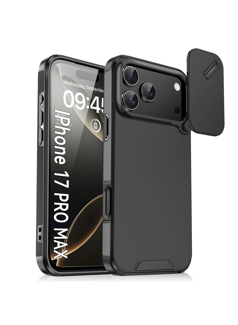 عش زي غطاء iPhone 17 Pro Max المنزلق - مصراع الكاميرا الخاص بالخصوصية + الحماية المزدوجة، زوايا وسائد هوائية 360° وحواف مرنة، مقاوم لبصمات الأصابع والزيوت، إطارات مرتفعة لحماية العدسة/الشاشة، متوافق مع الشحن اللاسلكي، قشرة داخلية ناعمة + غطاء خارجي صلب - Image 1