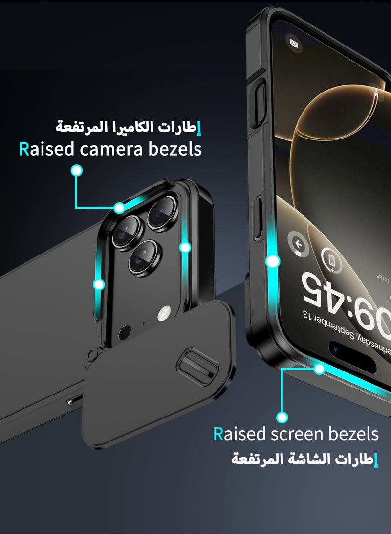 عش زي غطاء iPhone 17 Pro Max المنزلق - مصراع الكاميرا الخاص بالخصوصية + الحماية المزدوجة، زوايا وسائد هوائية 360° وحواف مرنة، مقاوم لبصمات الأصابع والزيوت، إطارات مرتفعة لحماية العدسة/الشاشة، متوافق مع الشحن اللاسلكي، قشرة داخلية ناعمة + غطاء خارجي صلب - Image 5