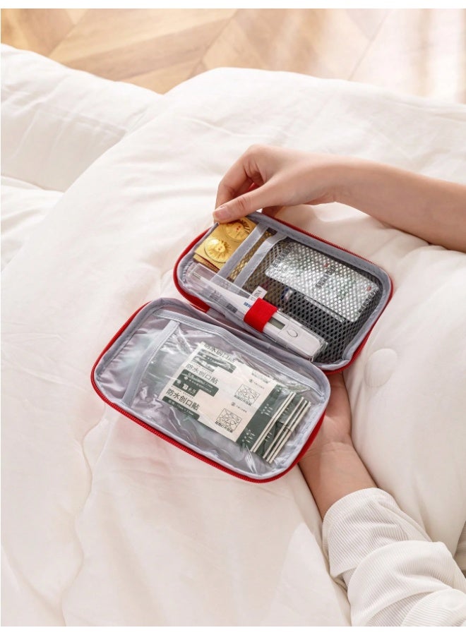 Medicine box, layered home first aid kit, portable fabric storage bag, waterproof , home travel medicine bag - Image 2