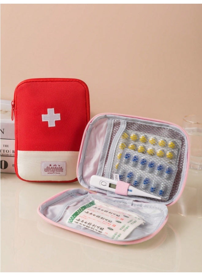 Medicine box, layered home first aid kit, portable fabric storage bag, waterproof , home travel medicine bag - Image 1
