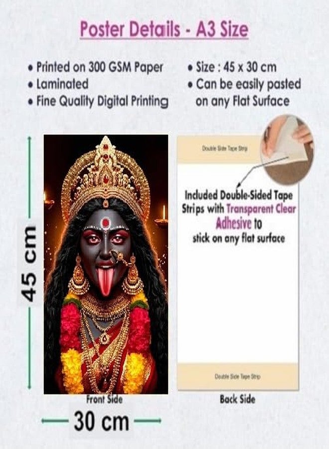 Fliptic Hindu Goddess Maa Durga Maa Kali Photo Poster | Room Decoration | | Unframed : Size “12 X 18 Inches, 300 GSM Paper, Pack of 1 - Image 4