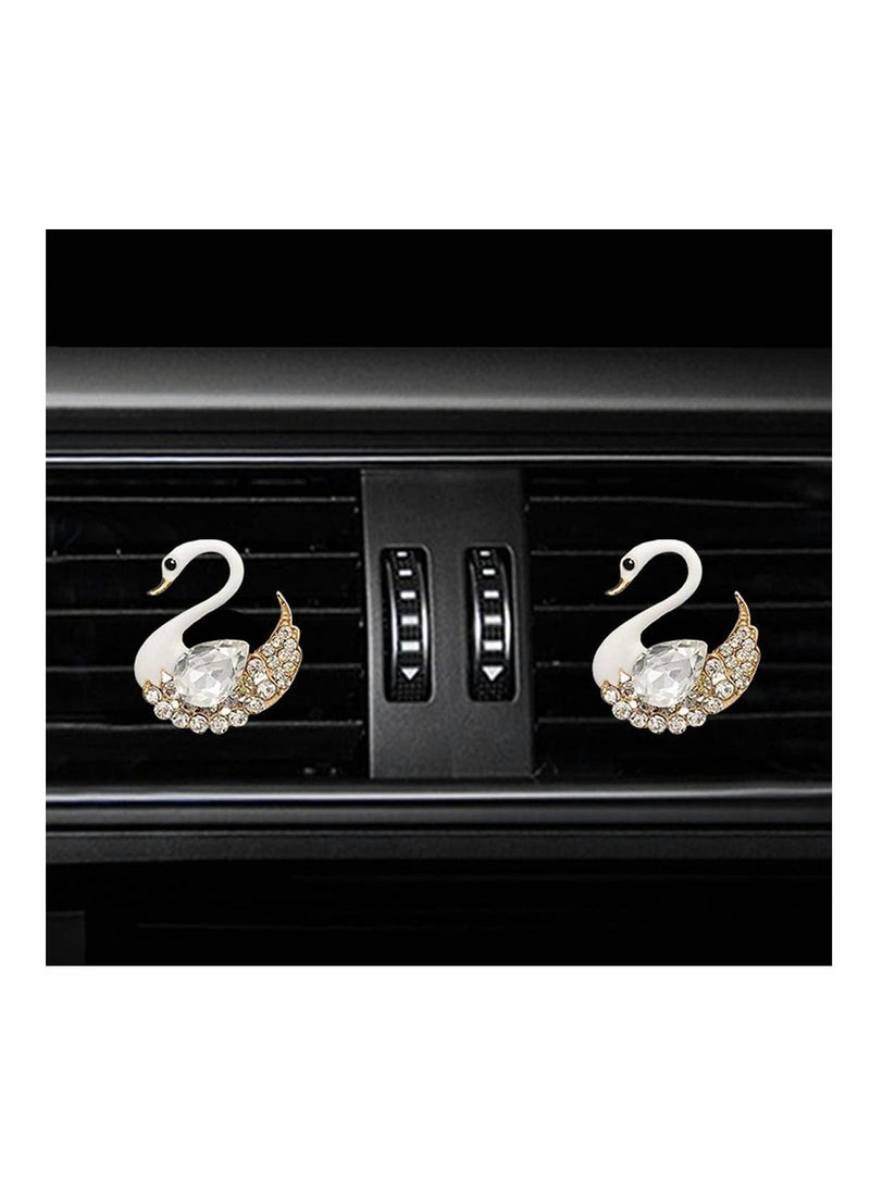 Y&D Car Air Vent Clip Charm, Decorative Bling Accessories, Interior Decoration Cute Decor, Rhinestone Accessories - Swan - Image 5