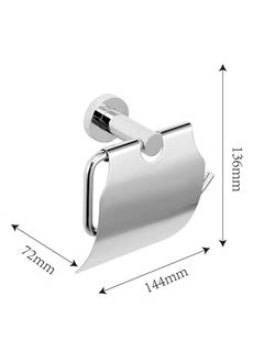 erorex Toilet Paper Holder with Cover Chrome Toilet Tissue Roll Dispenser Bathroom Storage Dust proof Cat proof  - Image 2
