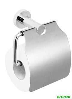 Toilet Paper Holder with Cover Chrome Toilet Tissue Roll Dispenser Bathroom Storage Dust proof Cat proof