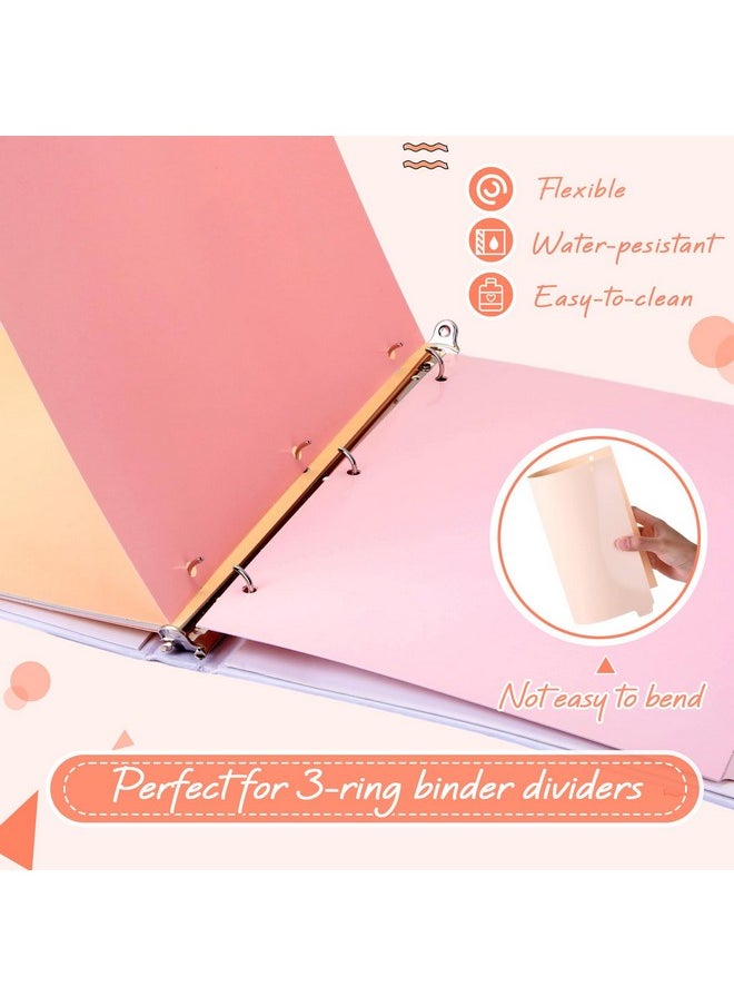 Honoson 12 Sets 12 Tab Binder Dividers For 3 Ring Binders 8.5 X 11 Inch Paper Multicolor Dividers With Plastic Film 3 Hole Punched Page Dividers Sturdy Binder Index Dividers For School(Fresh Color)  - Image 3