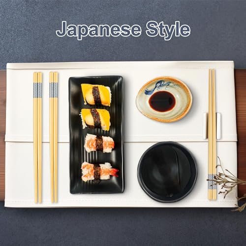 LOROTOCO 10Pairs Bamboo Chopsticks Reusable | Dishwasher Safe | Non slip | Chinese -（9.45in） - Image 5