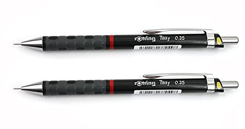 Rotring Tikky 0.35 mm Mechanical Pencil Wth Colour Coding - 1904694 Black - 2 Pieces - Image 1