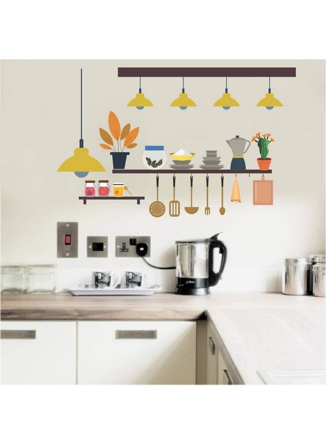 Sticker Studio استوديو الملصقات ملصق جدار أدوات المطبخ من فينيل PVC - متعدد الألوان، 58 سم × 38 سم | سهل التطبيق، قابل للإزالة، مقاوم للماء - Image 1