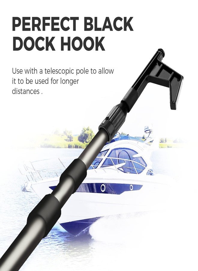 Yetaha 2PCS Nylon Boat Hook, 8.26" x4.13" Black Floating Extension Pole Attachment, Hook Head Replacements, Handy Hook for Boating Accessories - Image 5