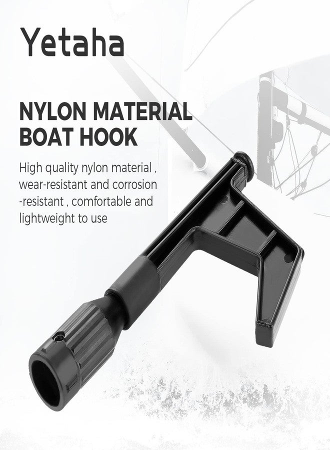 Yetaha 2PCS Nylon Boat Hook, 8.26" x4.13" Black Floating Extension Pole Attachment, Hook Head Replacements, Handy Hook for Boating Accessories - Image 4