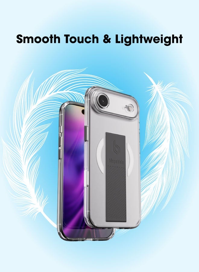 blupebble GripFlex MagSafe Case for iPhone 17 Air, Slim Shockproof Protective Back Cover, Anti-Yellowing Transparent Design - Image 3