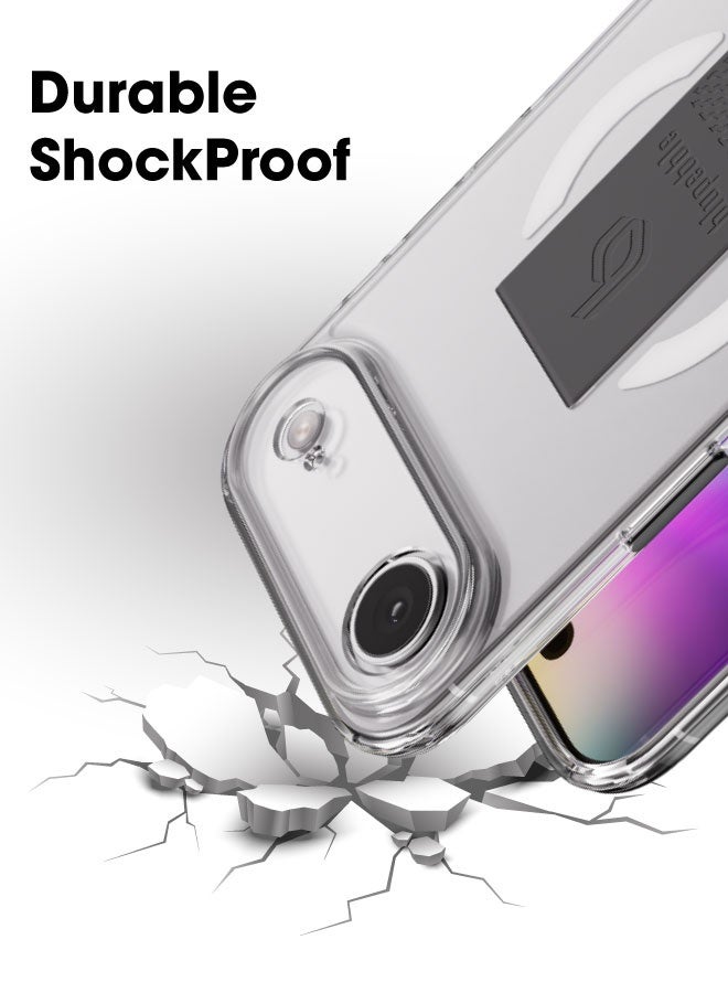 blupebble GripFlex MagSafe Case for iPhone 17 Air, Slim Shockproof Protective Back Cover, Anti-Yellowing Transparent Design - Image 2